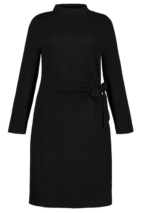 Waist Flattering Funnel Neck Long Sleeve Knit Dress