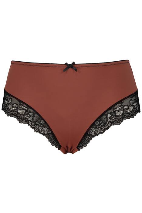 Cinnamon And Lace Stretch Microfiber Panty