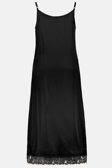Slipdress mit Spitzenborte