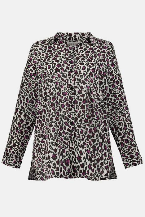 Hemdbluse, Leodruck, Langer Arm,