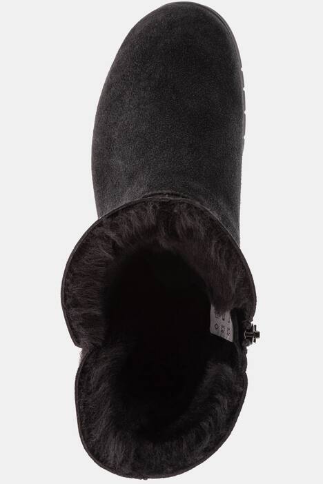 Stiefeletten, Veloursleder, echtes Lammfell, Weite H