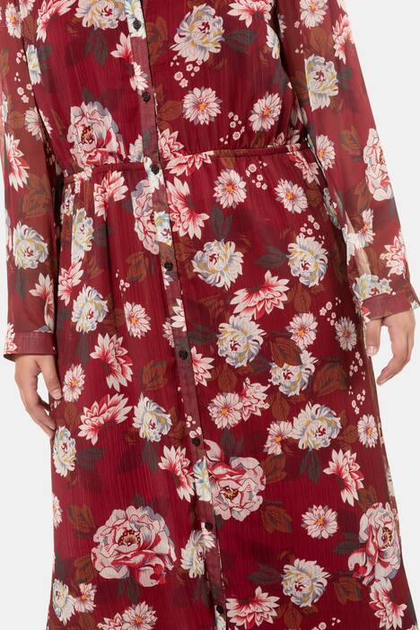 Chiffonkleid, geblümt, blickdichtes Unterkleid