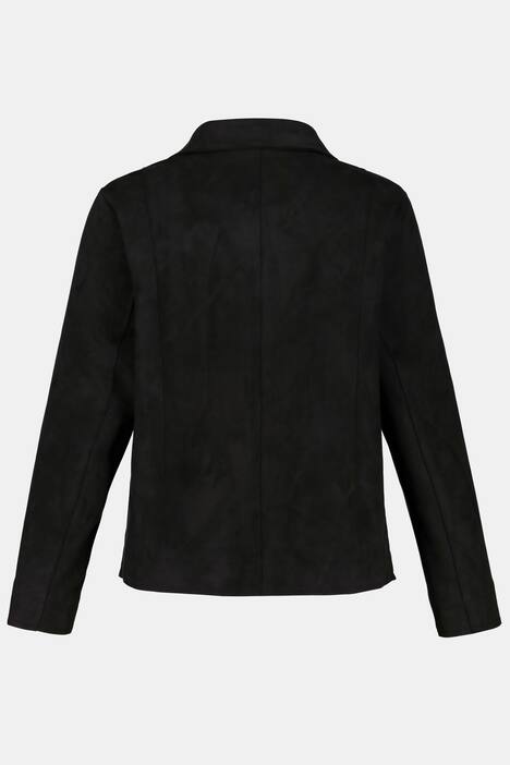 Suedine-Jacke, Velourslederoptik, offene Form
