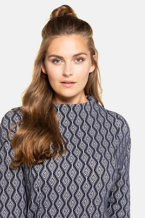 Sweatkleid, Jacquard-Rhombenmuster, Biobaumwoll-Mix