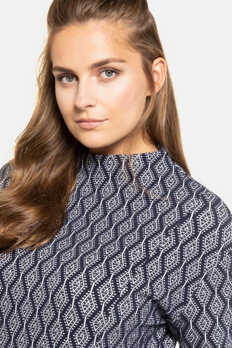 Sweatkleid, Jacquard-Rhombenmuster, Biobaumwoll-Mix
