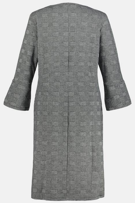 Sweatkleid, Glencheck-Karo, tailliert, Biobaumwolle