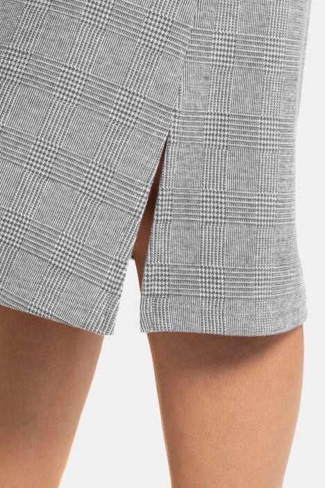 Sweatkleid, Glencheck-Karo, tailliert, Biobaumwolle