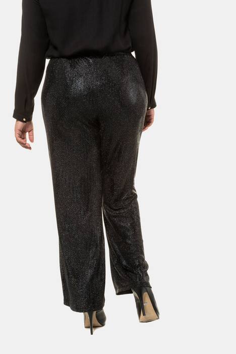 Hose Mary, Glitzerjersey, Elastikbund, weites Bein