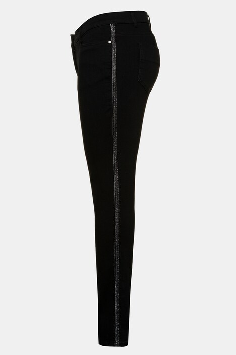 Jeans Sammy, glitzernder Galonstreifen, schmale Form