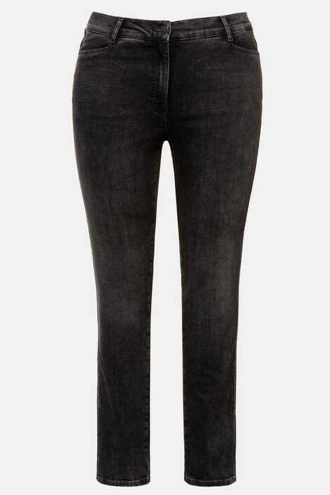 Jeans Sammy, glitzernder Galonstreifen, schmale Form