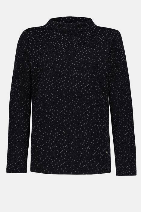 Sweatshirt, gemustert, Struktur, Stehkragen