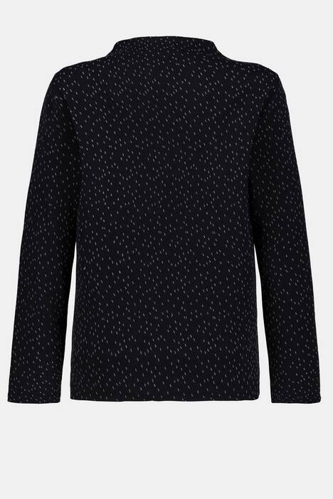 Sweatshirt, gemustert, Struktur, Stehkragen