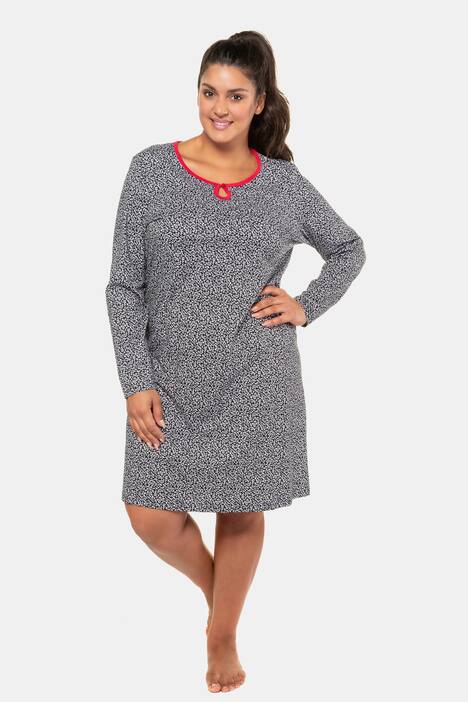 Bigshirts, 2er-Pack, Blättermuster/uni