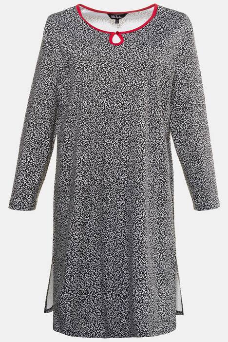 Bigshirts, 2er-Pack, Blättermuster/uni