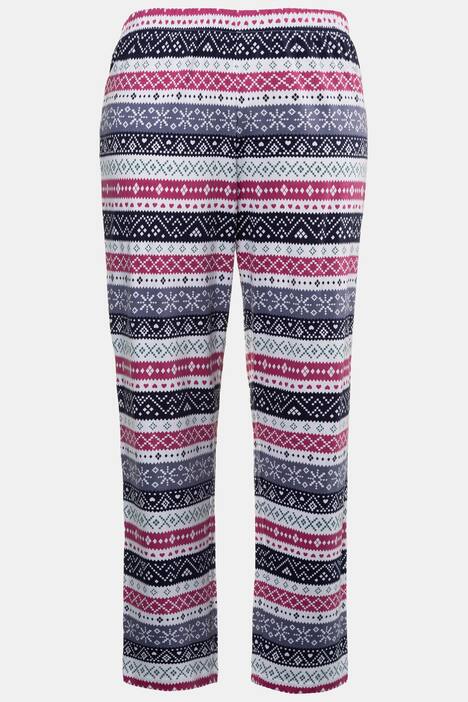 Pyjama, Spitzenausschnitt, Norwegermuster