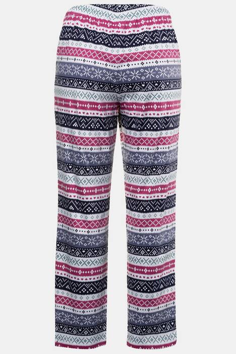 Pyjama, Spitzenausschnitt, Norwegermuster