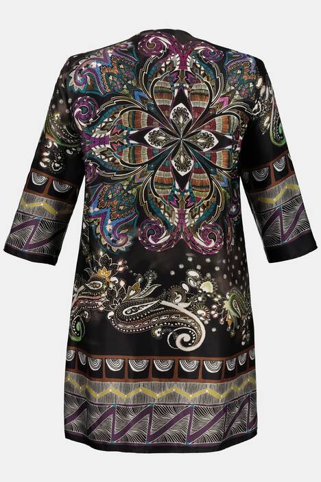 Long-Bluse, Bordürendruck, Tunika-Ausschnitt, selection