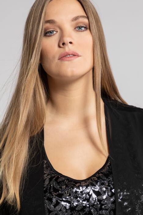 2-in-1-Kleid, Pailletten, Chiffonjacke, selection