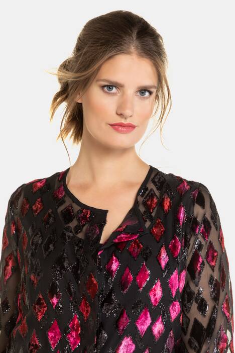 Long-Blusenjacke, Rhomben-Ausbrenner, selection