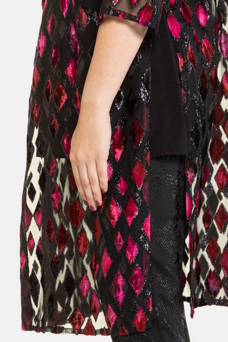 Long-Blusenjacke, Rhomben-Ausbrenner, selection