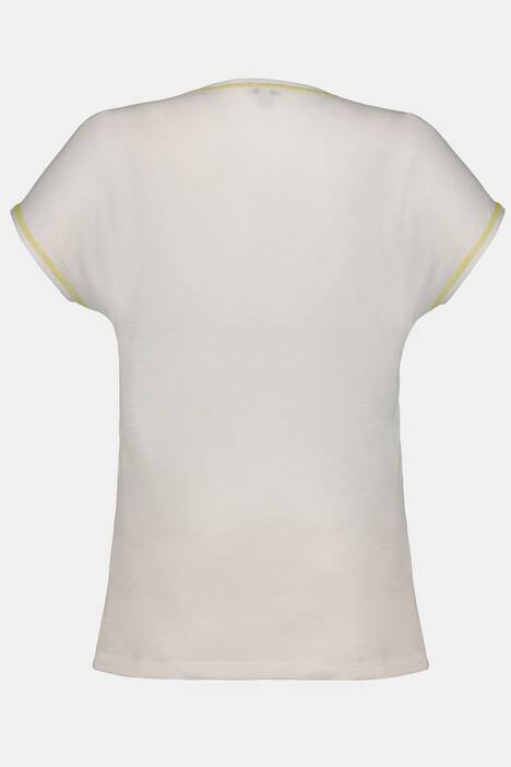 T-Shirt, Animaldruck, Schrift, farbige Nähte