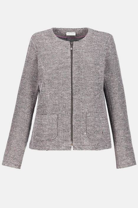 Bouclé-Jacke, fein meliert, Struktur