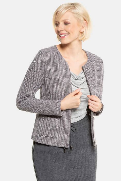 Bouclé-Jacke, fein meliert, Struktur