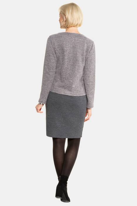 Bouclé-Jacke, fein meliert, Struktur