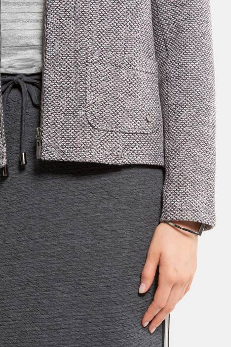 Bouclé-Jacke, fein meliert, Struktur