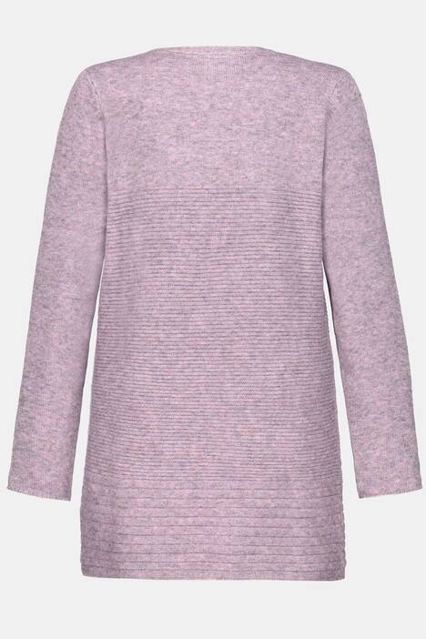 Strickjacke, längere Form, Hakenverschluss, Langarm