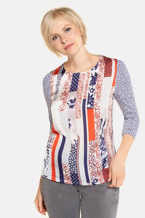 Shirt, Streifen, Herzen, 3/4-Ärmel