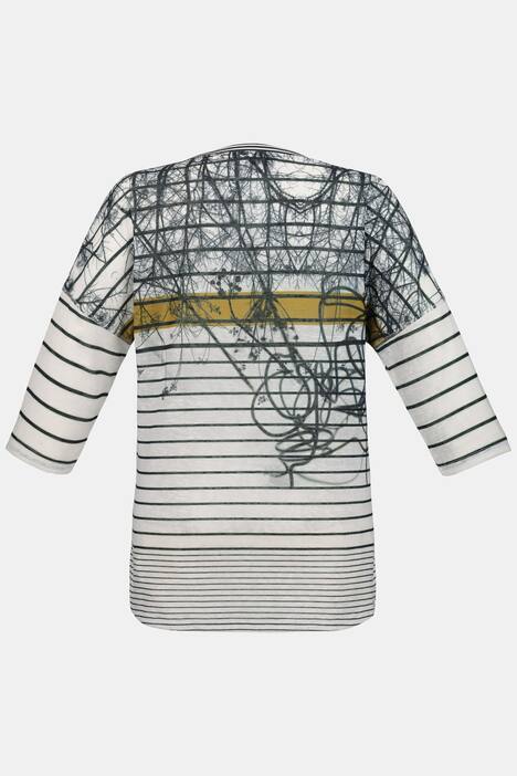 Shirt, oversized, Ziersteinchen, 3/4-Ärmel
