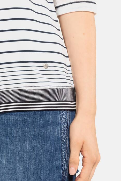 Shirt, oversized, Ziersteinchen, 3/4-Ärmel