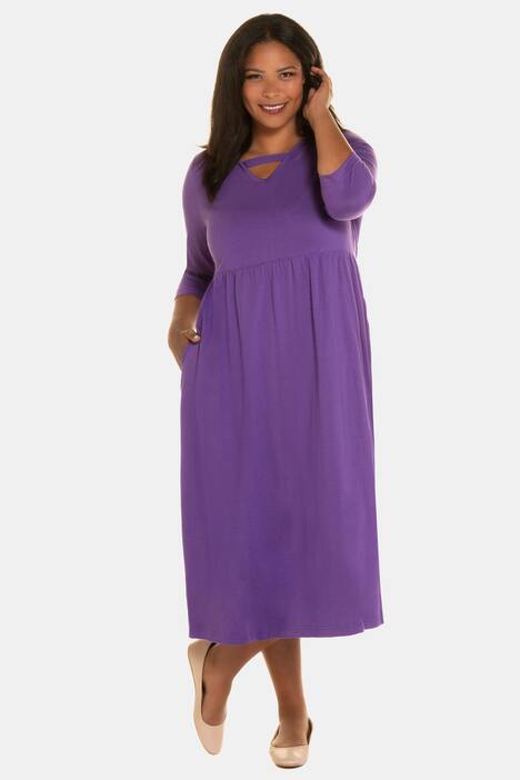 Kleid, Jersey, Prinzess-Form, 3/4-Ärmel