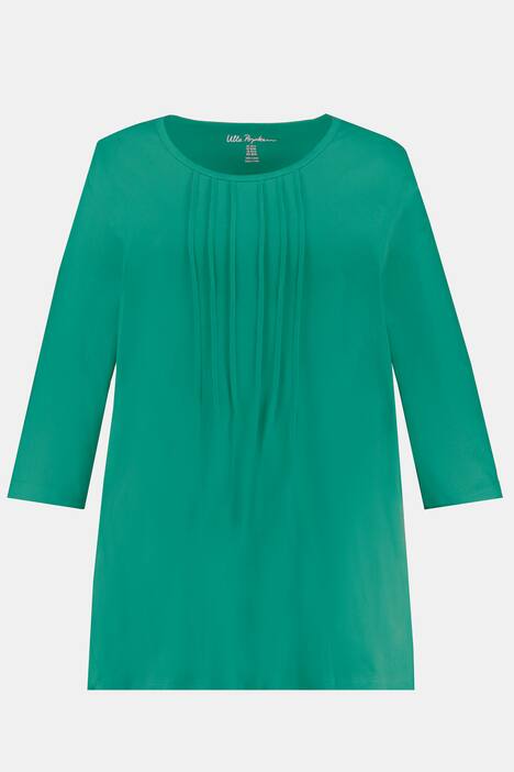Longshirt, Ausschnitt mit Biesen, 3/4-Ärmel