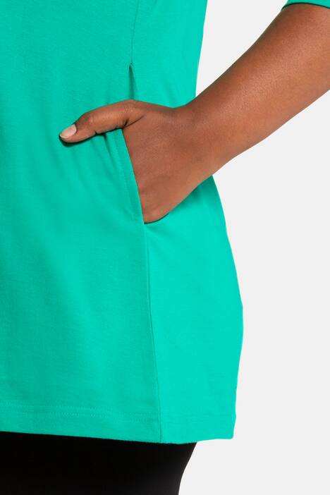Longshirt, Ausschnitt mit Biesen, 3/4-Ärmel