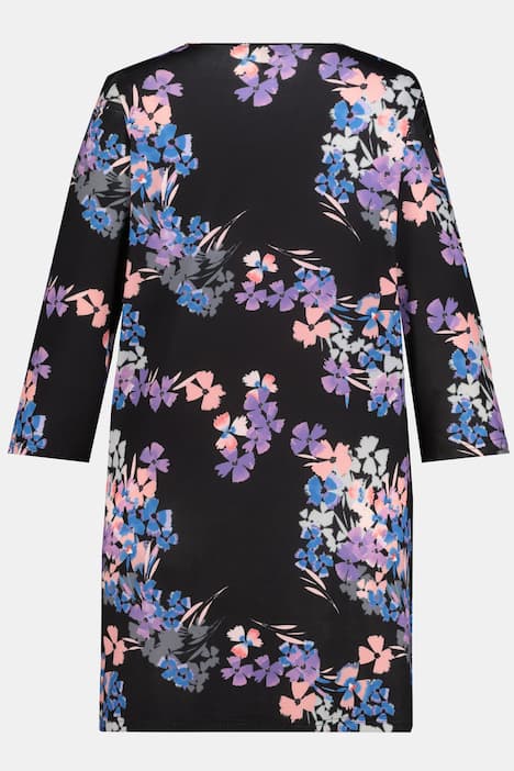 Matte Jersey Spring Floral Swing Knit Tunic