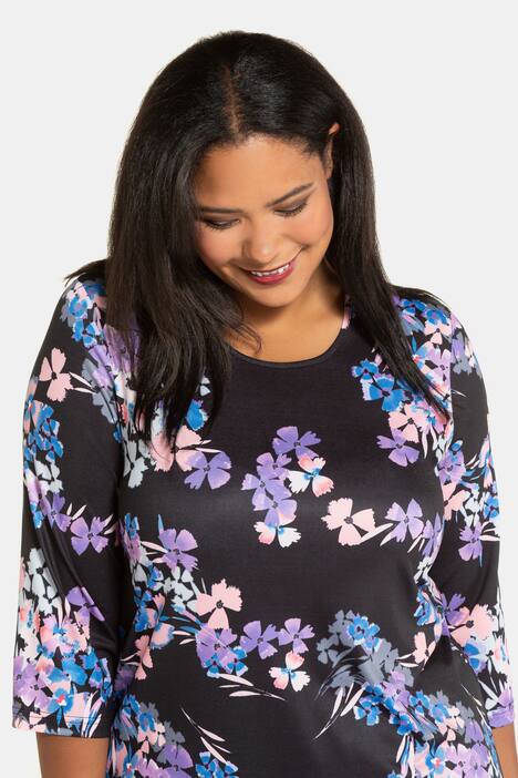 Matte Jersey Spring Floral Swing Knit Tunic