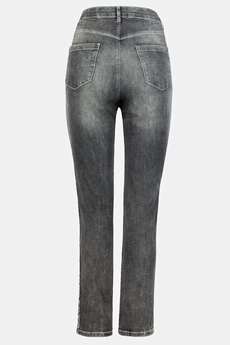 Jeans Julia, Schlangen-Galonstreifen, schmale 5-Pocket