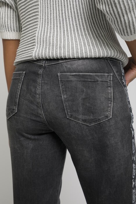 Jeans Julia, Schlangen-Galonstreifen, schmale 5-Pocket