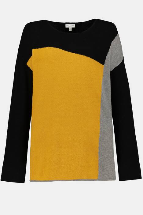 Pullover, Colorblocking, weicher Feinstrick