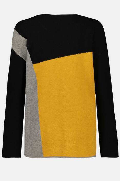 Pullover, Colorblocking, weicher Feinstrick