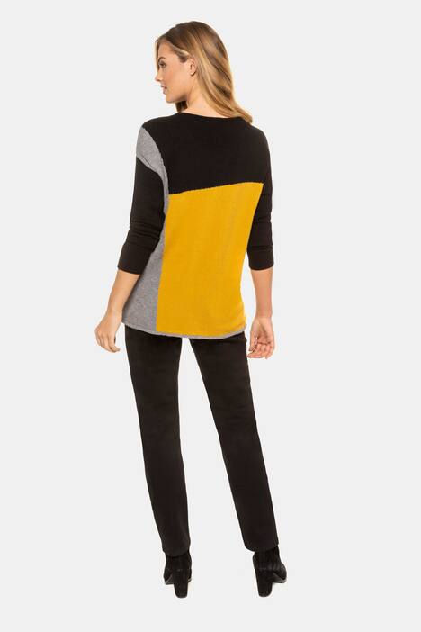 Pullover, Colorblocking, weicher Feinstrick