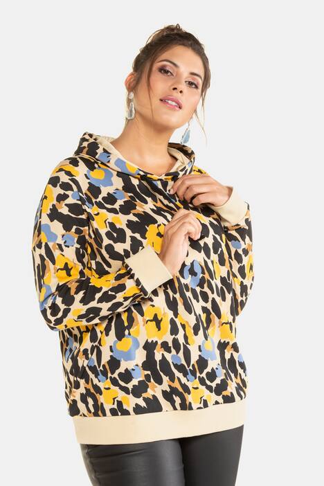 Hoodie, Color-Leo, oversized, Langarm