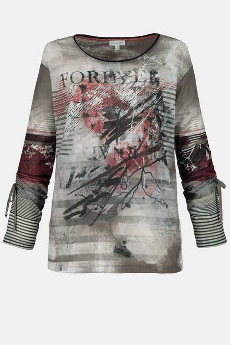 Shirt, gemustert, Oversized, Langarm