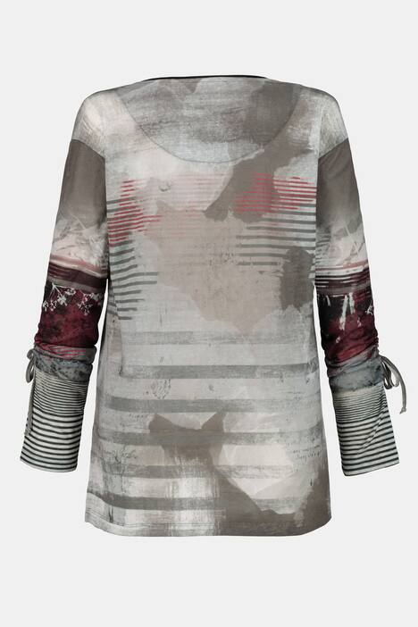 Shirt, gemustert, Oversized, Langarm