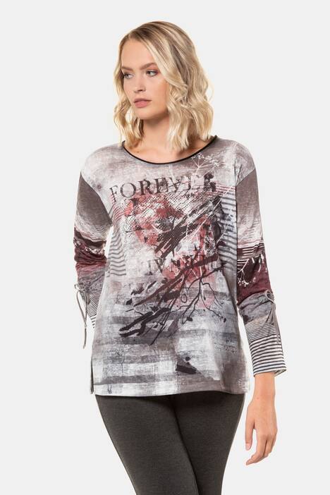 Shirt, gemustert, Oversized, Langarm