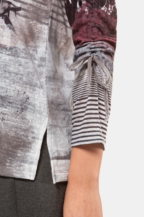 Shirt, gemustert, Oversized, Langarm