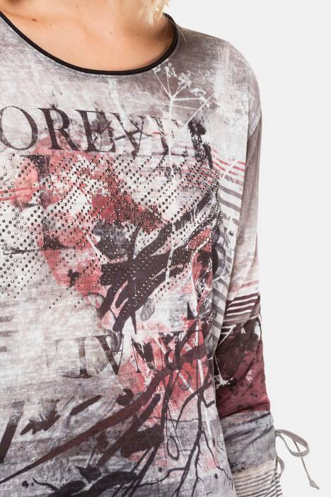 Shirt, gemustert, Oversized, Langarm