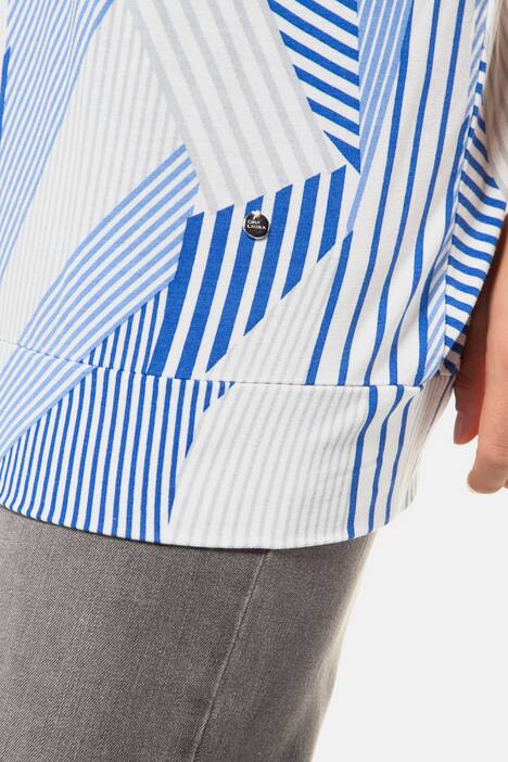 Shirt, Streifen, 3/4-Ärmel, Saumbund